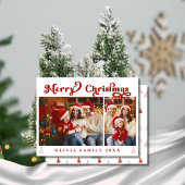 Modernes Minimalistisches Retro Weihnachten Zwei F