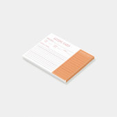 Modernes Minimalistisches Rezept Buchdesign Post-it Klebezettel (angewinkelt)