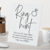 Modernes Minimalistisches Ring Hunt Brautparty Gam Sockelschild (In Situ)