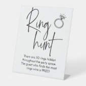 Modernes Minimalistisches Ring Hunt Brautparty Gam Sockelschild (Vorderseite)