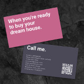 Modernes Minimalistisches, rosa Real Anwesen Visitenkarte