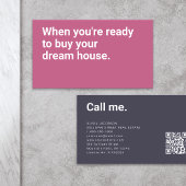 Modernes Minimalistisches, rosa Real Anwesen Visitenkarte