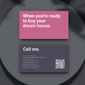 Modernes Minimalistisches, rosa Real Anwesen Visitenkarte