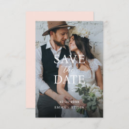 Modernes Minimalistisches Rosa Save The Date