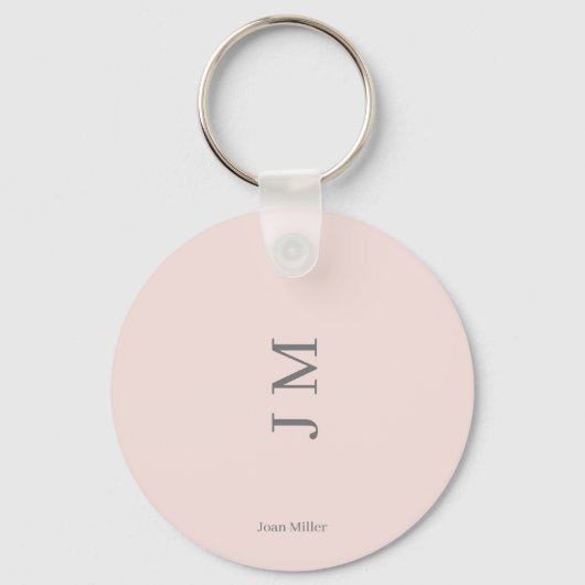 Modernes Minimalistisches Rosa Schlüsselanhänger (Vorderseite)