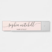 Modernes, Minimalistisches Rosa Türzeichen Türschild (Vorderseite )