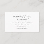 Modernes, minimalistisches Rosa Visitenkarte (Rückseite)