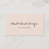 Modernes, minimalistisches Rosa Visitenkarte (Vorderseite)