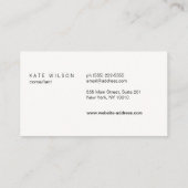 Modernes, Minimalistisches Rosatmoor Beruflich Visitenkarte (Rückseite)