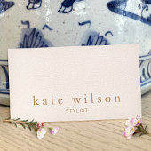 Modernes, Minimalistisches Rosatmoor Beruflich Visitenkarte