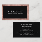 Modernes Minimalistisches Rose Gold Glitzer Einfac Visitenkarte (Vorne/Hinten)