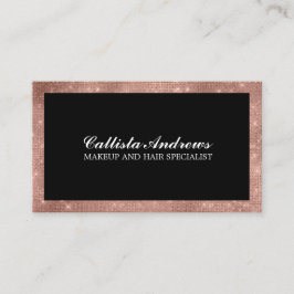 Modernes Minimalistisches Rose Gold Glitzer Einfac Visitenkarte