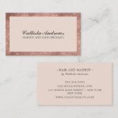 Modernes Minimalistisches Rose Gold Glitzer Einfac Visitenkarte (Vorne/Hinten)