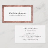 Modernes Minimalistisches Rose Gold Glitzer Einfac Visitenkarte (Vorne/Hinten)