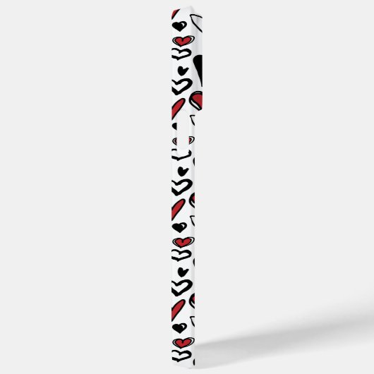 Modernes Minimalistisches Rot, Schwarz und Weiß Case-Mate iPhone Hülle (Rückseite / Rechts)