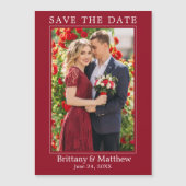 Modernes Minimalistisches Rotes Magnesium Save the Magnetkarte (Vorderseite)