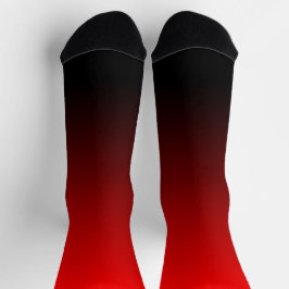 Modernes Minimalistisches Rotes Schwarzes Gradient Socken