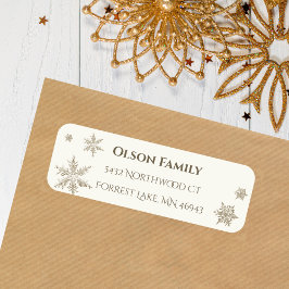 Modernes Minimalistisches Rücksendesiegel für Snow