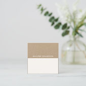 Modernes, minimalistisches rustikales Kraftwerk be Quadratische Visitenkarte (Stehend Vorderseite)