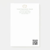 Modernes minimalistisches Salbei-grünes QR-Code-Ge Post-it Klebezettel (Vorderseite)