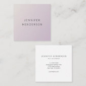 Modernes, minimalistisches, sanftrosa beruflich quadratische visitenkarte (Vorne/Hinten)