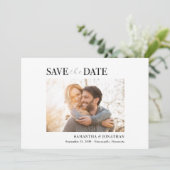 Modernes Minimalistisches sauberes Foto Save the D Date (Stehend Vorderseite)