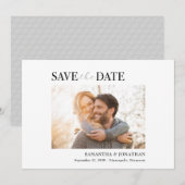 Modernes Minimalistisches sauberes Foto Save the D Date (Vorne/Hinten)