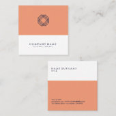 Modernes Minimalistisches sauberes Quadratische Visitenkarte (Vorne/Hinten)