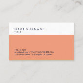 Modernes Minimalistisches sauberes Visitenkarte (Rückseite)