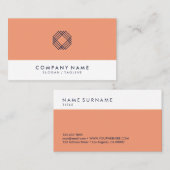 Modernes Minimalistisches sauberes Visitenkarte (Vorne/Hinten)