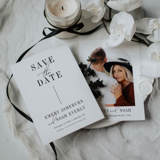 Modernes Minimalistisches Save the Date Einladung