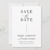 Modernes Minimalistisches Save the Date Einladung (Vorderseite)