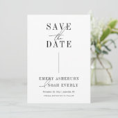 Modernes Minimalistisches Save the Date Einladung (Stehend Vorderseite)