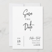 Modernes Minimalistisches Save the Date Foto Boho Einladung (Vorderseite)