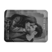 Modernes Minimalistisches Save the Date Foto Magnet (Horizontal)