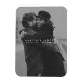 Modernes Minimalistisches Save the Date Foto Magnet (Vertikal)