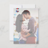 Modernes Minimalistisches Save the Date Foto | wei Dankeskarte (Vorderseite)