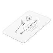 Modernes Minimalistisches Save the Date Magnet (Linke Seite)