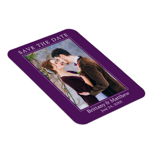 Modernes Minimalistisches Save the Date Magnet (Rechte Seite)