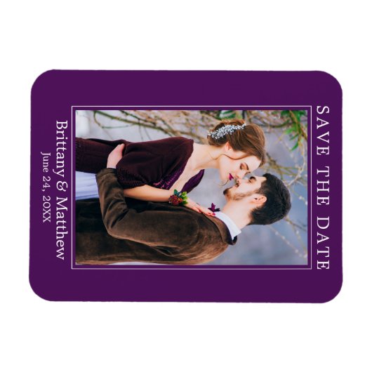 Modernes Minimalistisches Save the Date Magnet (Horizontal)