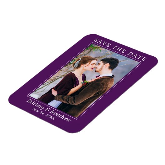 Modernes Minimalistisches Save the Date Magnet (Linke Seite)