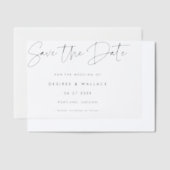 Modernes Minimalistisches Save the Date Pergament Einladungen (Versetzt)