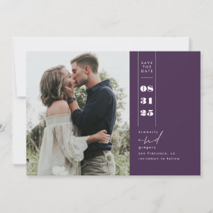 Modernes Minimalistisches Save the Date Vertikales