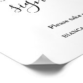 Modernes, minimalistisches Schild Hochzeitstisch S (Ecke)