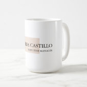 Modernes Minimalistisches Schlicht einfaches Kaffeetasse (VorderseiteRechts)