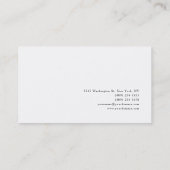 Modernes Minimalistisches Schlicht Einfaches Kreat Visitenkarte (Rückseite)