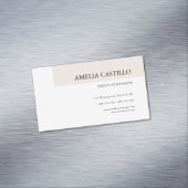 Modernes Minimalistisches Schlicht einfaches Magnetische Visitenkarte (Beispiel)