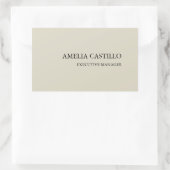 Modernes Minimalistisches Schlicht einfaches Rechteckiger Aufkleber (Tasche)