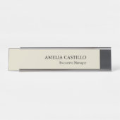 Modernes Minimalistisches Schlicht einfaches Schreibtischnamensplakette (Vorderseite )