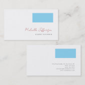 Modernes Minimalistisches Schlicht einfaches Visitenkarte (Vorne/Hinten)